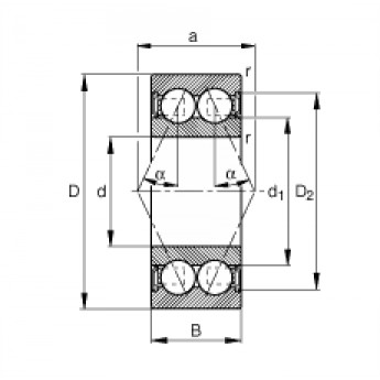 Радиально-упорные шарикоподшипники 30/7-B-2RSR-TVH FAG 10376