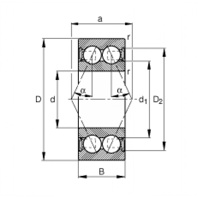 Радиально-упорные шарикоподшипники 3002-B-2RSR-TVH FAG 10380