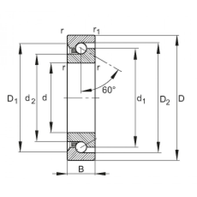 Подшипники ходовых винтов BSB2047-SU-L055 FAG 176776