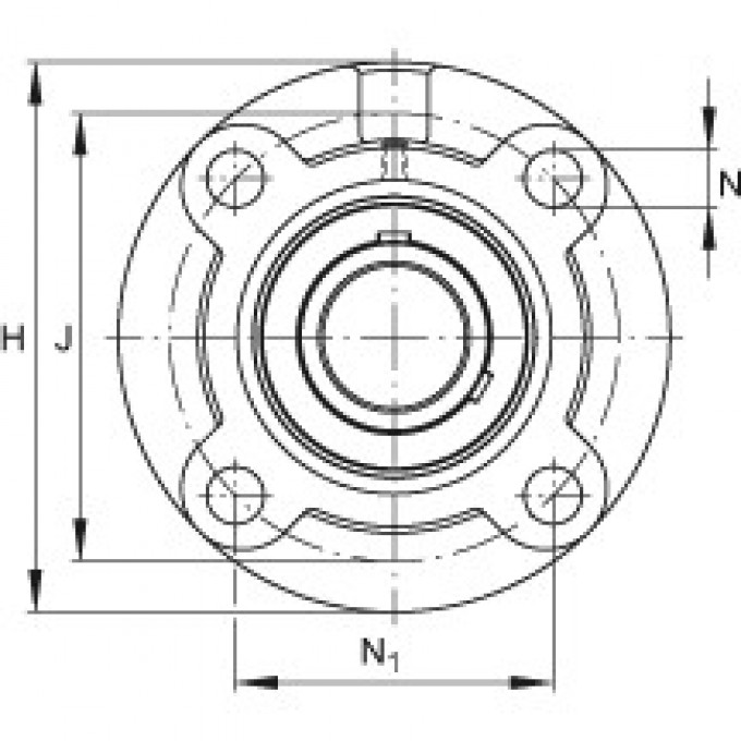 Фланцевые подшипниковые узлы UCFC215-45 FAG 176901