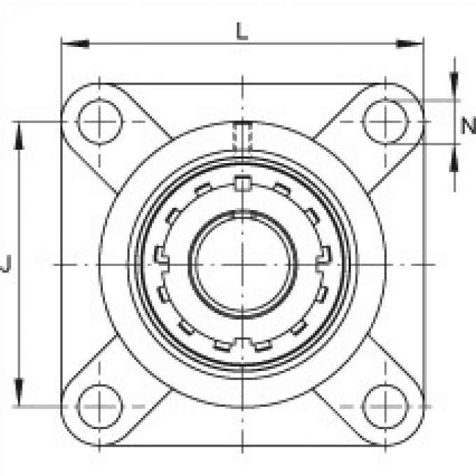 Фланцевые подшипниковые узлы UKF206 FAG 176985
