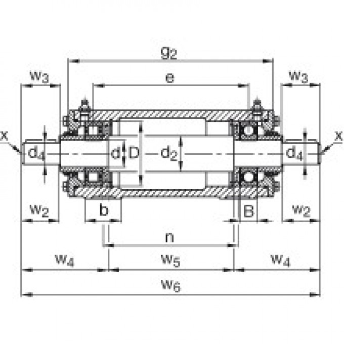 Стационарные подшипниковые узлы VRE316-D FAG 177326
