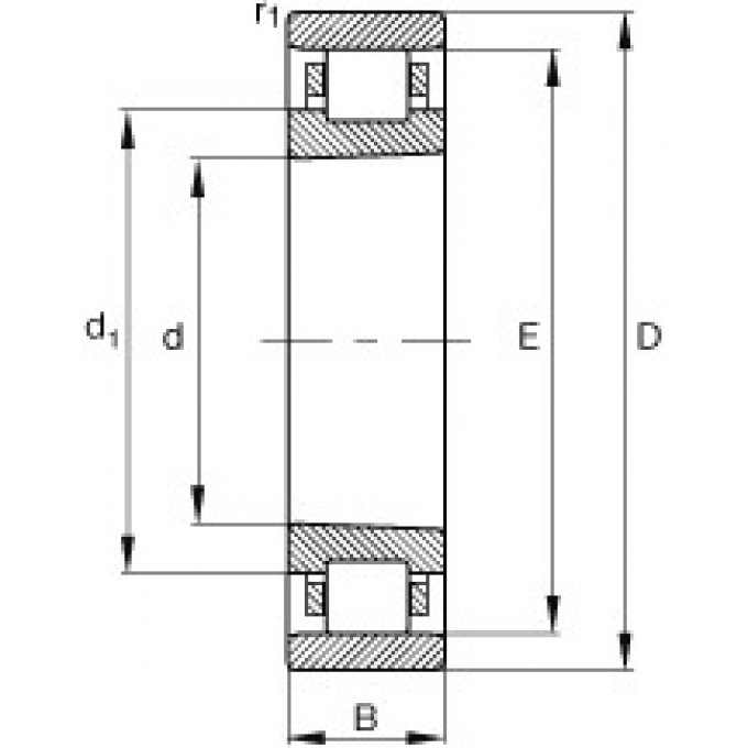 Цилиндрические роликоподшипники N1948-K-M1-SP FAG 183909