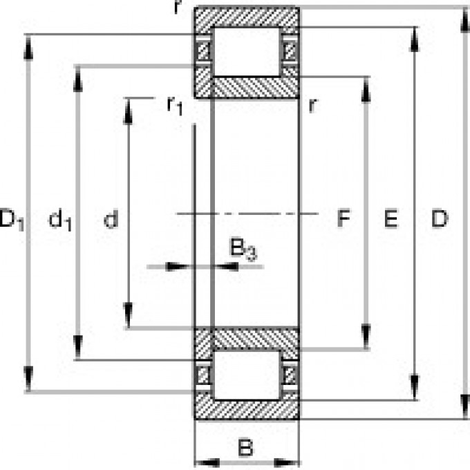 Цилиндрические роликоподшипники NUP317-E-TVP2 FAG 184664