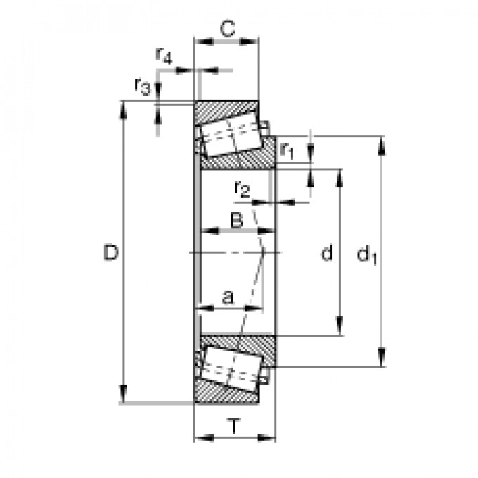 Конические роликоподшипники 32040-X FAG 185001