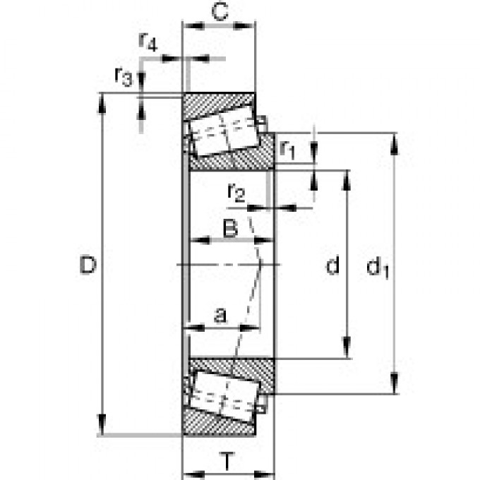 Конические роликоподшипники K33287-33462 FAG 185258