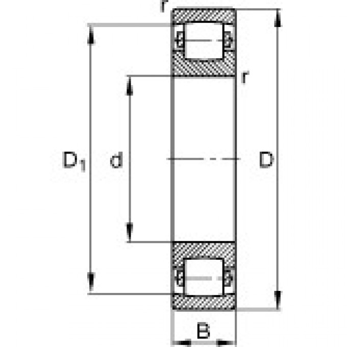 Однорядные радиальные сферические роликоподшипники 20219-MB FAG 185420