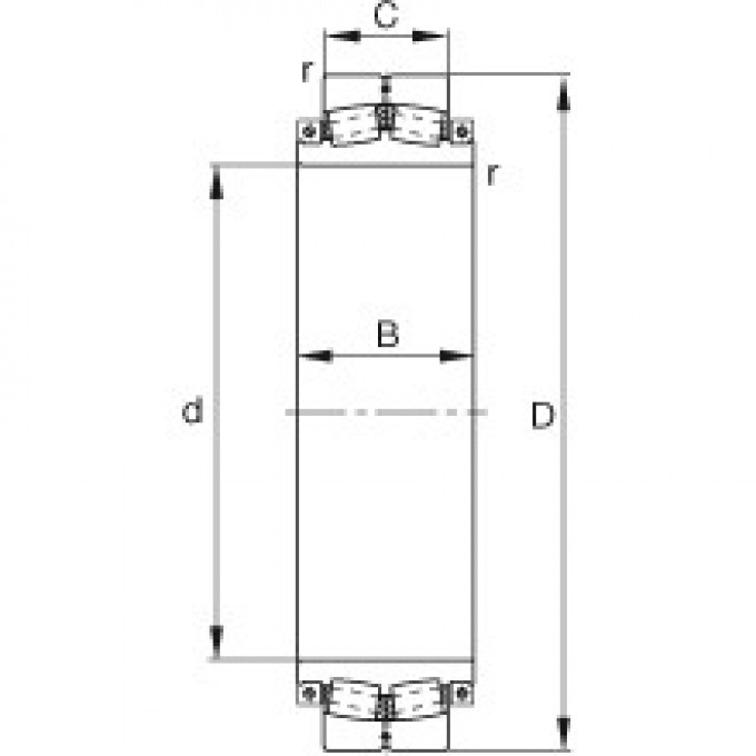 Раздельные самоустанавливающиеся роликоподшипники 240SM400-MA FAG 185613