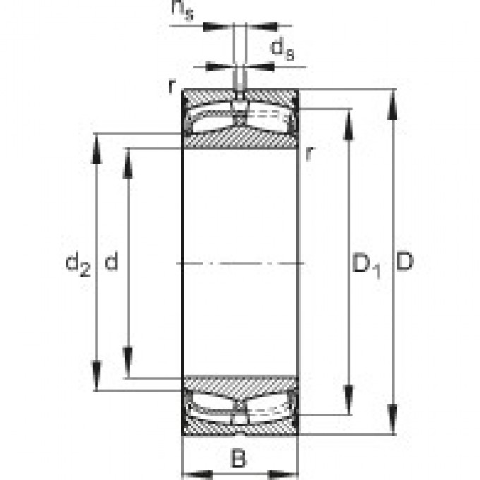 Самоустанавливающиеся роликоподшипники со встроенными уплотнениями 24030-E1-2VSR FAG 185620
