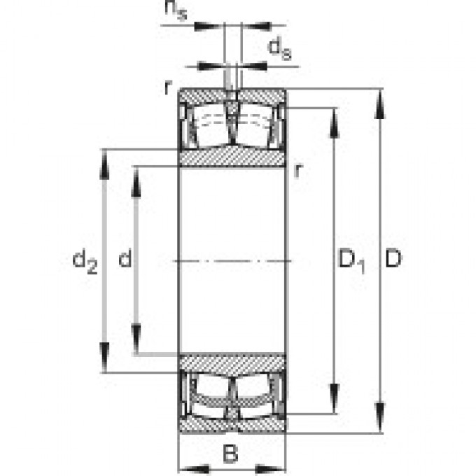 Самоустанавливающиеся роликоподшипники со встроенными уплотнениями WS22224-E1-2RSR FAG 185653