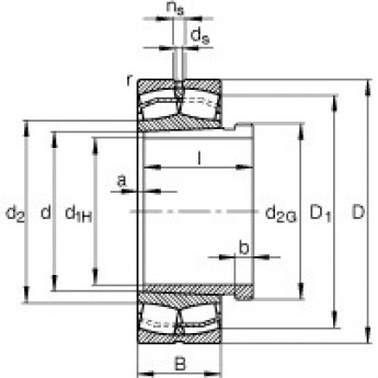 Самоустанавливающийся роликоподшипник 22215-E1-K + AH315G FAG 185830