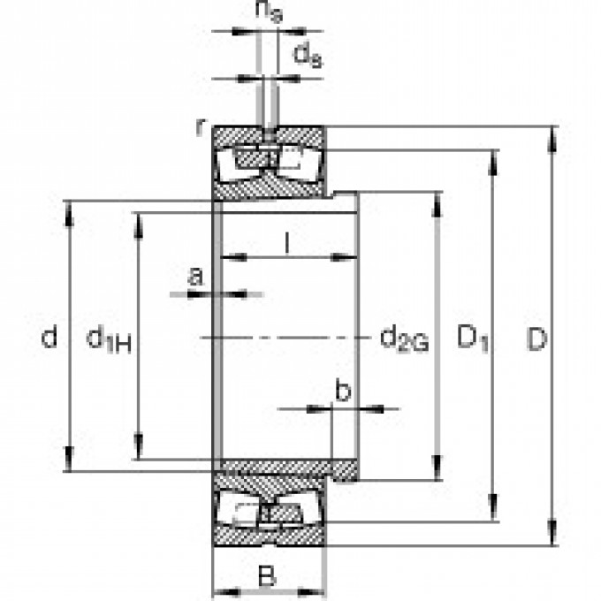 Самоустанавливающийся роликоподшипник 22256-B-K-MB + AH2256G FAG 185966