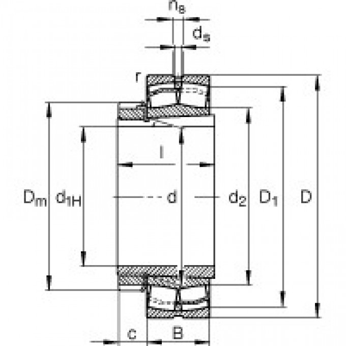 Самоустанавливающийся роликоподшипник 22315-E1-K + H2315 FAG 186016