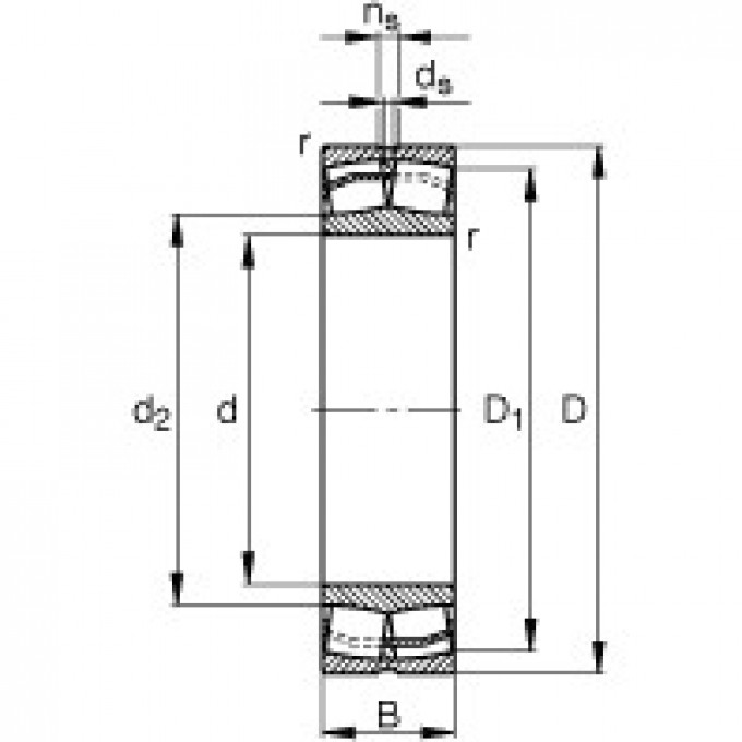 Самоустанавливающийся роликоподшипник 22320-E1-C3 FAG 186093
