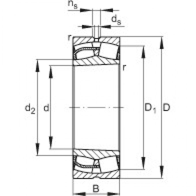 Самоустанавливающийся роликоподшипник 23152-E1-K FAG 186349