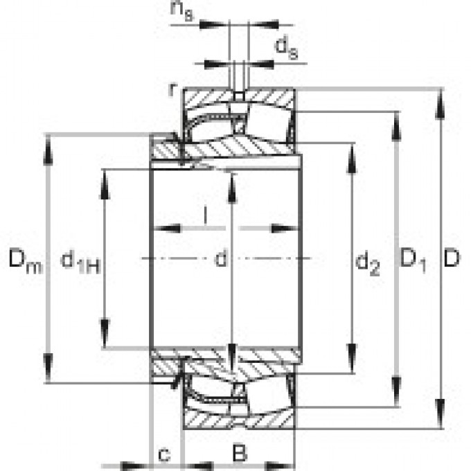 Самоустанавливающийся роликоподшипник 23244-E1-K + H2344X FAG 186511