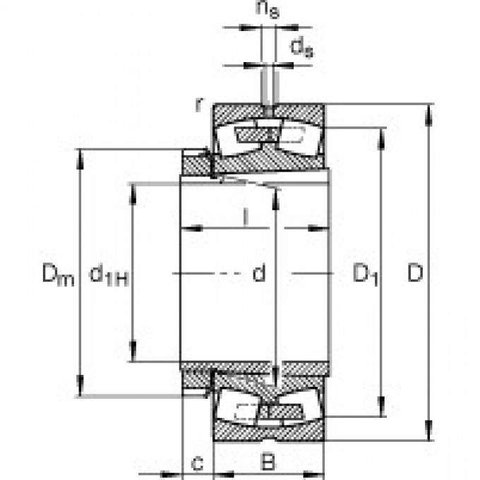 Самоустанавливающийся роликоподшипник 23232-E1A-K-M + H2332 FAG 186563
