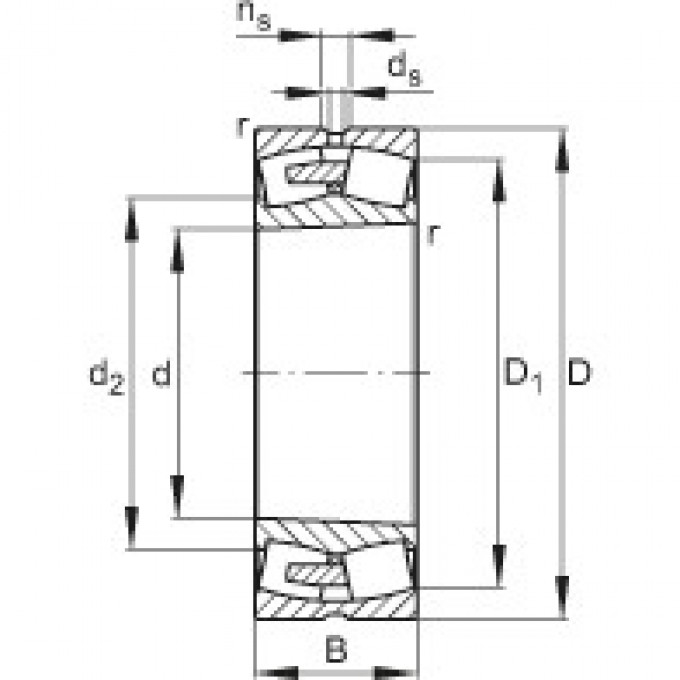 Самоустанавливающийся роликоподшипник 23256-E1A-K-MB1 FAG 186586