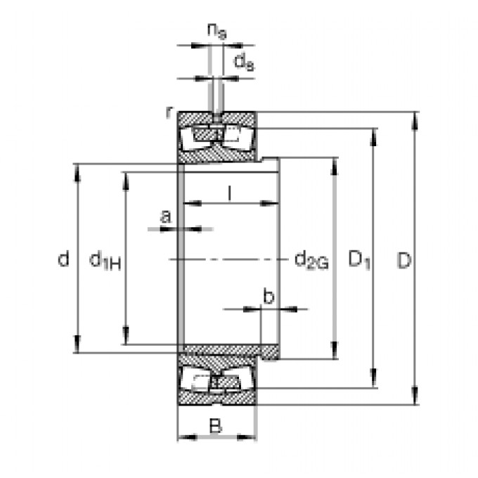 Самоустанавливающийся роликоподшипник 23996-B-K-MB + AH3996-H FAG 186701