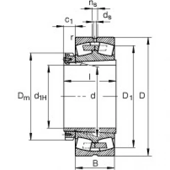 Самоустанавливающийся роликоподшипник 23980-B-K-MB + H3980-HG FAG 186723