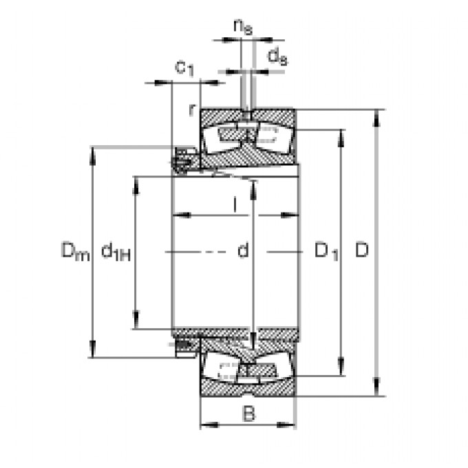 Самоустанавливающийся роликоподшипник 23980-B-K-MB + H3980-HG FAG 186723