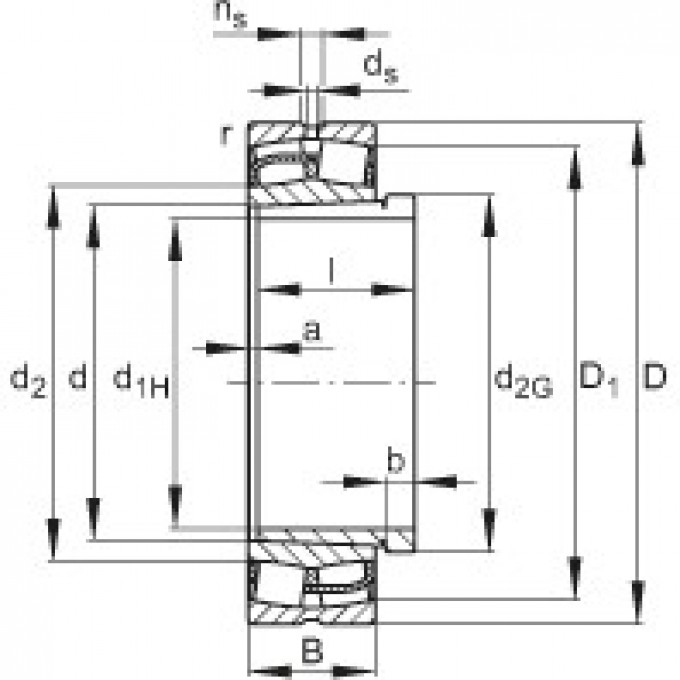 Самоустанавливающийся роликоподшипник 24024-E1-K30 + AH24024 FAG 186790
