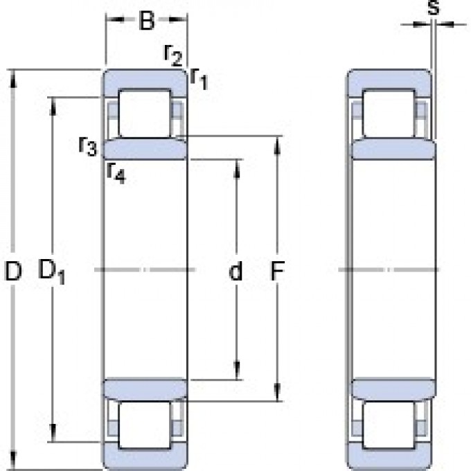 Цилиндрические роликоподшипники NU 214 E-M1 FAG 187047