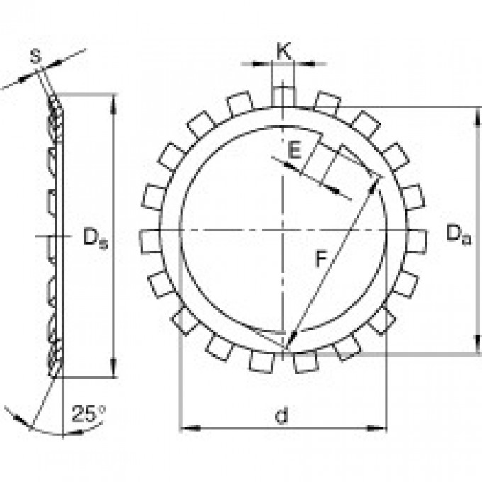 Стопорные шайбы MB8 FAG 187090