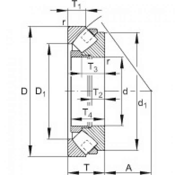 Упорные-радиальные сферические роликоподшипники 294/950-E-MB FAG 187917