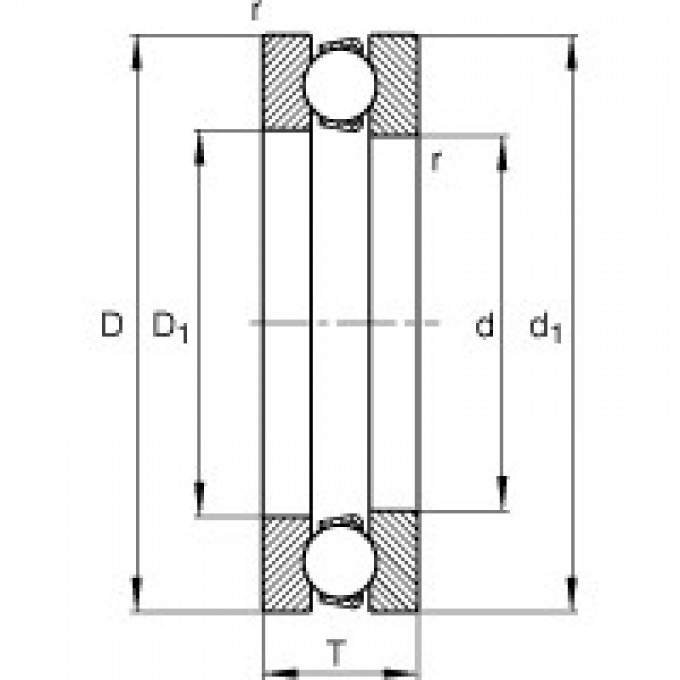 Упорные шарикоподшипники 51264-MP FAG 188082