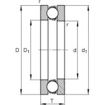 Упорные шарикоподшипники 51330-MP FAG 188104