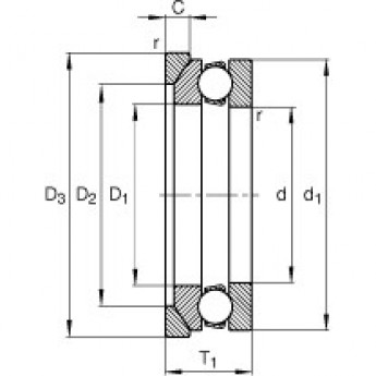 Упорные шарикоподшипники 53202 + U202 FAG 188173 Упорные шарикоподшипники 53202 + U202 FAG 188173