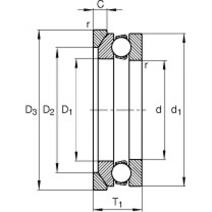 Упорные шарикоподшипники 53324-MP + U324 FAG 188245