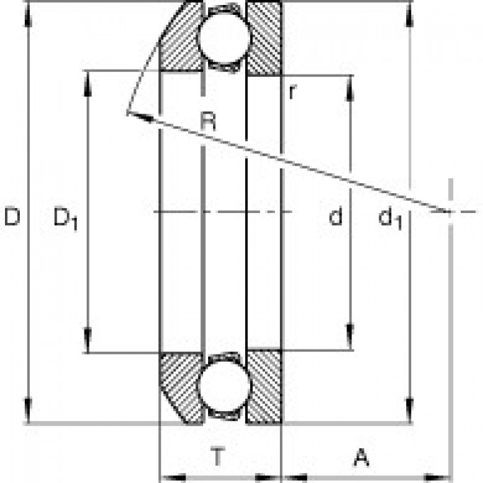 Упорные шарикоподшипники 53315 FAG 188257