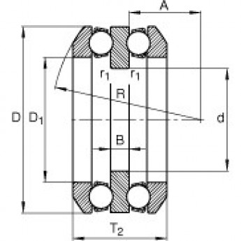 Упорные шарикоподшипники 54220 FAG 188290