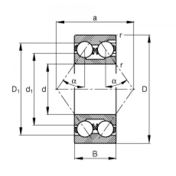 Радиально-упорные шарикоподшипники 3217 FAG 188402 Радиально-упорные шарикоподшипники 3217 FAG 188402