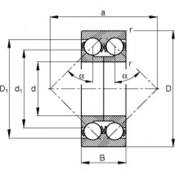 Радиально-упорные шарикоподшипники 3311-DA-MA FAG 188455