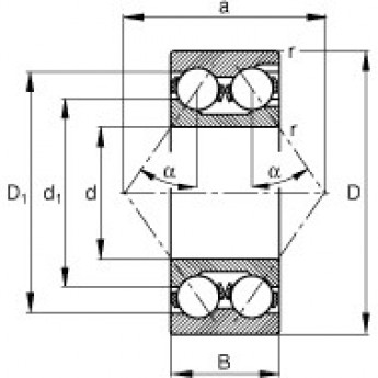 Радиально-упорные шарикоподшипники 3318 FAG 188463