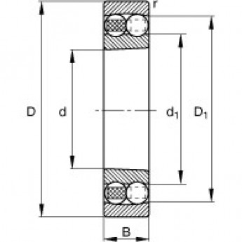 Радиальные сферические шарикоподшипники 1320-K-M-C3 FAG 188758 Радиальные сферические шарикоподшипники 1320-K-M-C3 FAG 188758