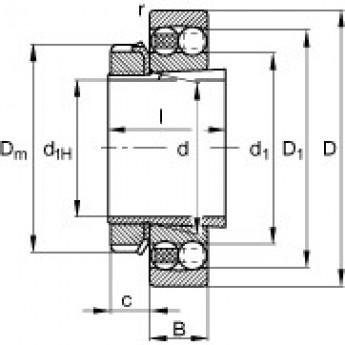 Радиальные сферические шарикоподшипники 2307-K-TVH-C3 + H2307 FAG 188881