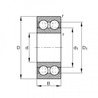 Шарикоподшипники радиальные 4306-B-TVH FAG 189050 Шарикоподшипники радиальные 4306-B-TVH FAG 189050