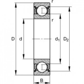 Шарикоподшипники радиальные 6021-2Z FAG 189113