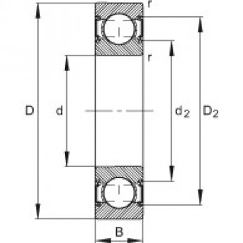 Шарикоподшипники радиальные 6200-C-2HRS FAG 189368 Шарикоподшипники радиальные 6200-C-2HRS FAG 189368