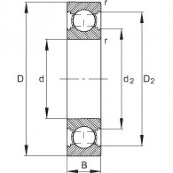 Шарикоподшипники радиальные 6205-C FAG 189385
