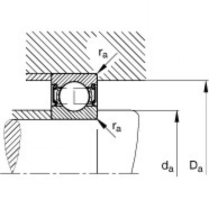 Шарикоподшипники радиальные 6303-2RSR FAG 189456