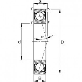 Шпиндельные подшипники B71911-C-2RSD-T-P4S FAG 189757 Шпиндельные подшипники B71911-C-2RSD-T-P4S FAG 189757