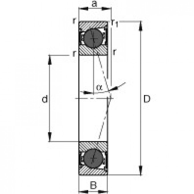 Шпиндельные подшипники HCB7010-C-2RSD-T-P4S FAG 190025