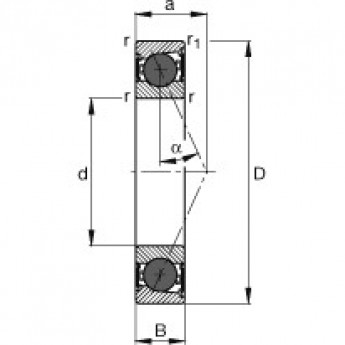 Шпиндельные подшипники HCB7006-E-2RSD-T-P4S FAG 190079