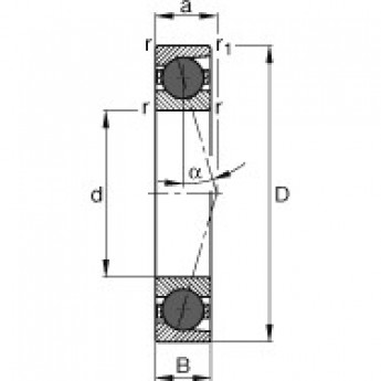Шпиндельные подшипники HCB7219-C-T-P4S FAG 190284 Шпиндельные подшипники HCB7219-C-T-P4S FAG 190284